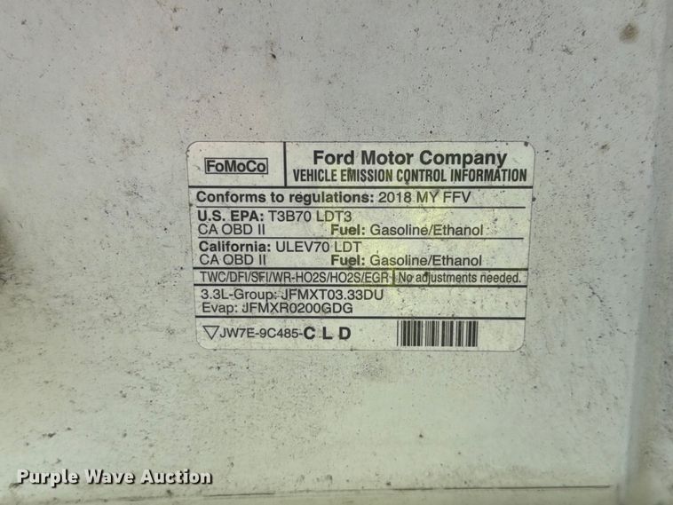 image for item YA3903 2018 Ford F150 pickup truck