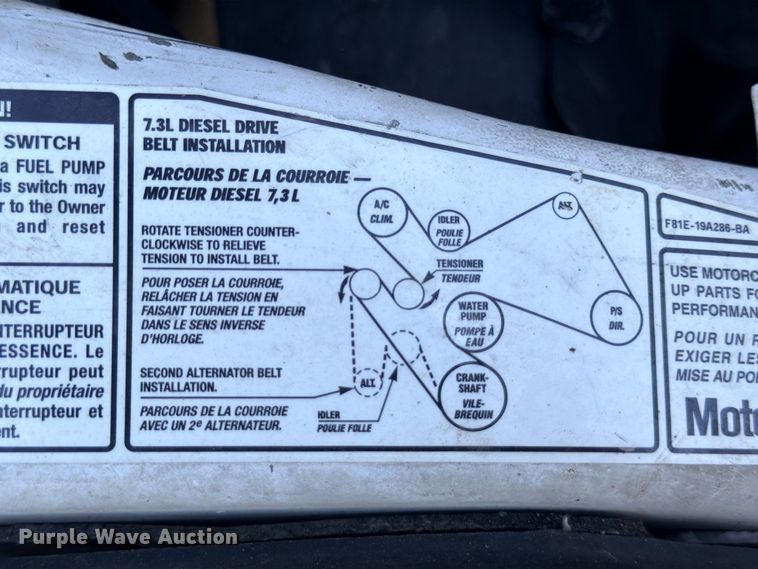 image for item DU1533 2002 Ford F-350 chipper truck