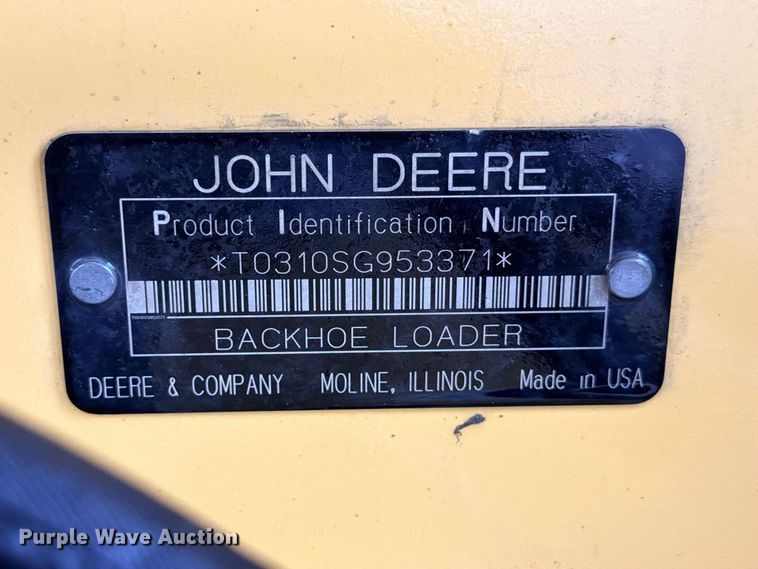 image for item DU1547 2006 John Deere 310SG backhoe