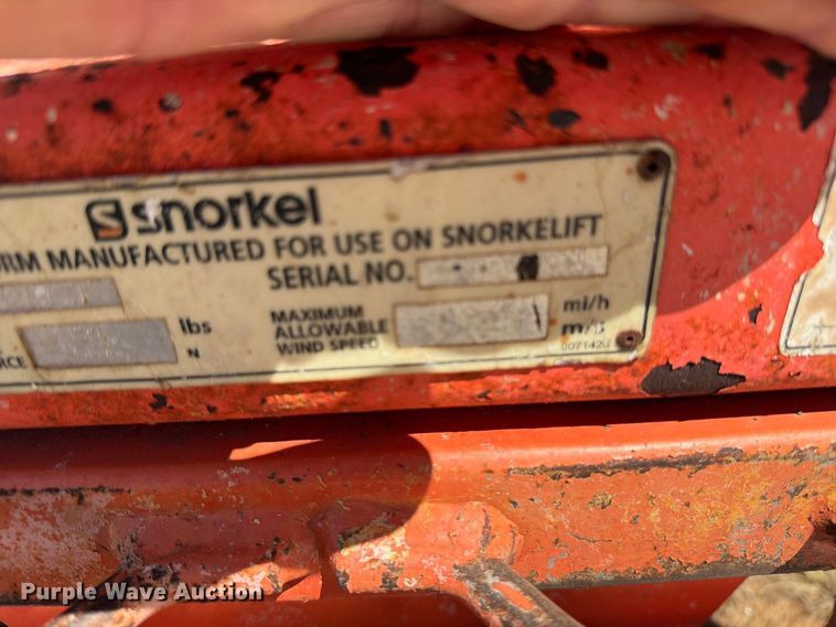 image for item DV8583 2015 Snorkel TB66J boom lift