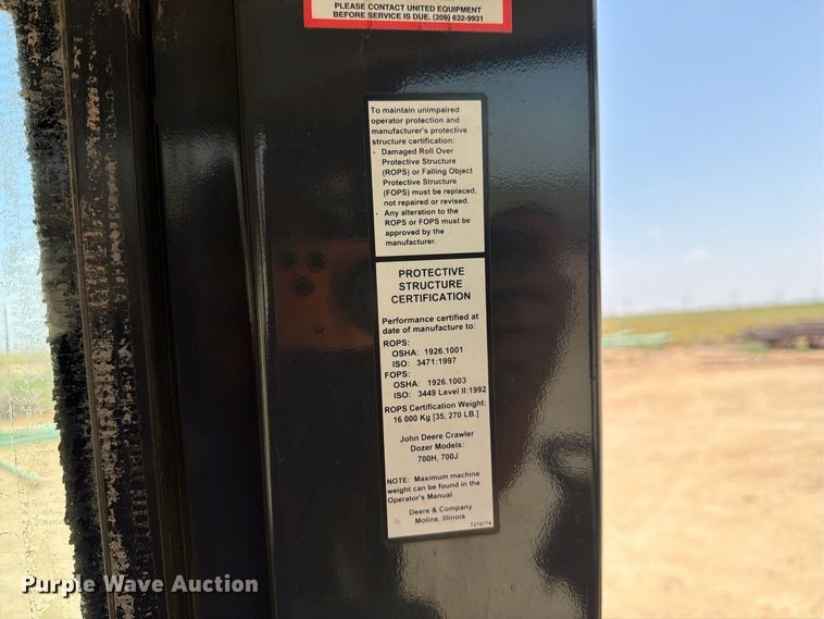 image for item DV8617 2007 John Deere 700J xlt dozer