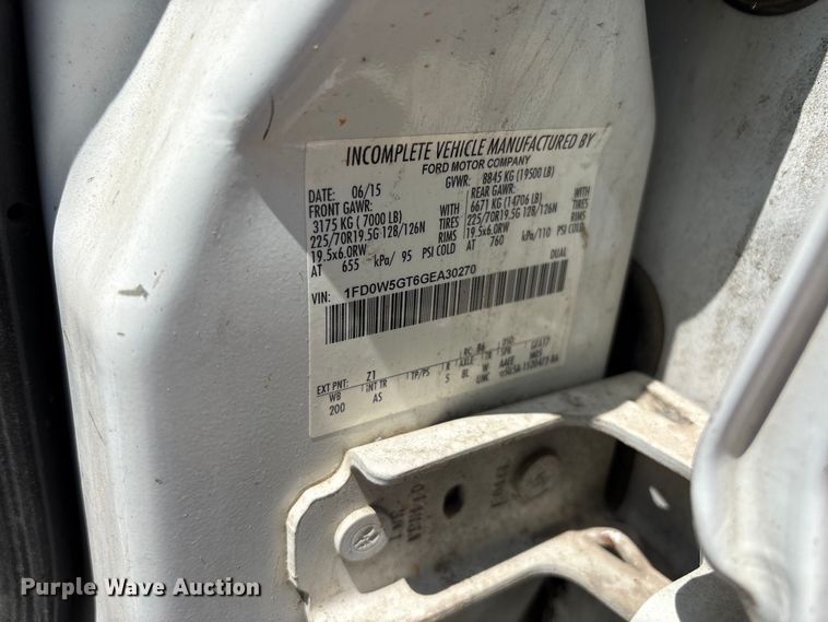 image for item EF1328 2016 Ford F550 Super Duty Crew Cab utility / service truck