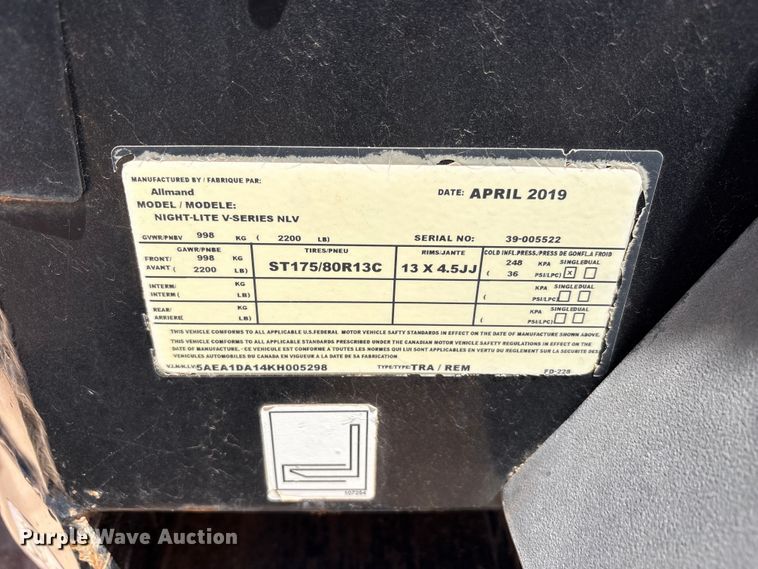 image for item EF6362 (3) Allmand NIGHT-LITE V-SERIES NLV light plants