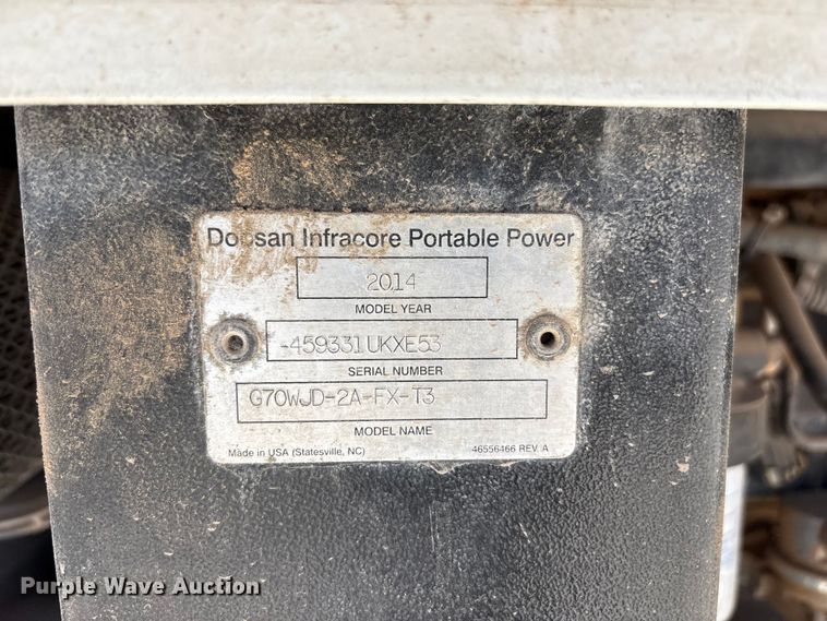 image for item EF6428 (2) Doosan G70 generators