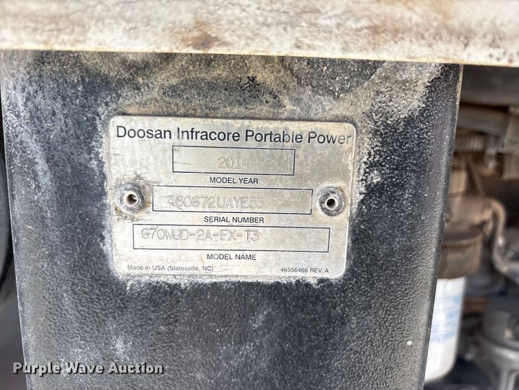 image for item EF6431 (2) Doosan G70 generators