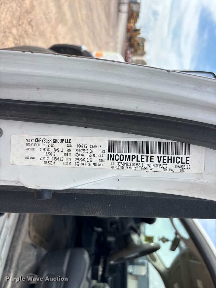 image for item EL2605 2012 Dodge Ram 5500 utility / service truck