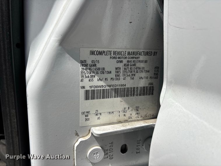 image for item EL2620 2015 Ford F550 Super Duty Crew Cab utility / service truck