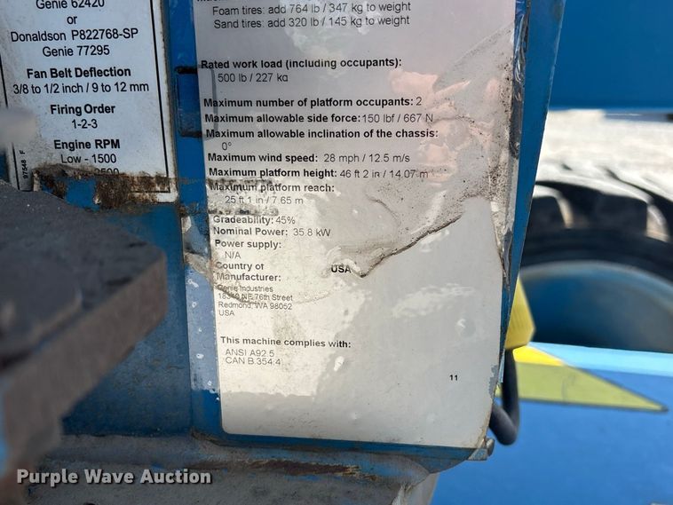 image for item EO4499 2011 Genie Z-45/25J boom lift