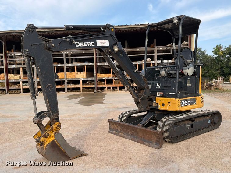 image for item EP7531 2017 John Deere 26G Mini excavator