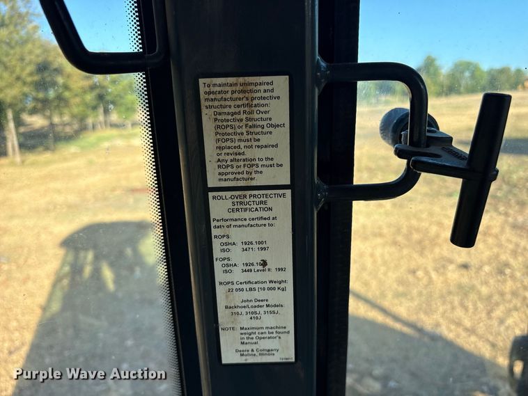 image for item ES8095 2011 John Deere 310J backhoe