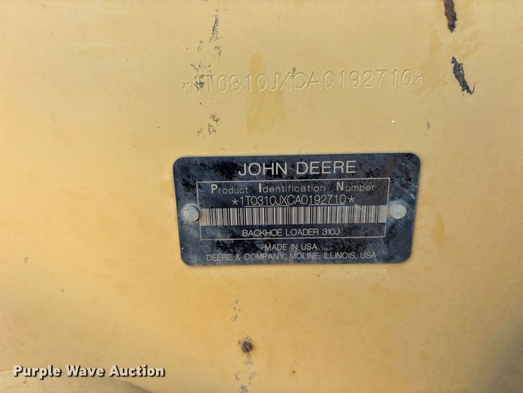 image for item ES8095 2011 John Deere 310J backhoe