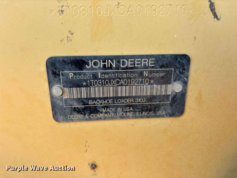 image for item ES8095 2011 John Deere 310J backhoe
