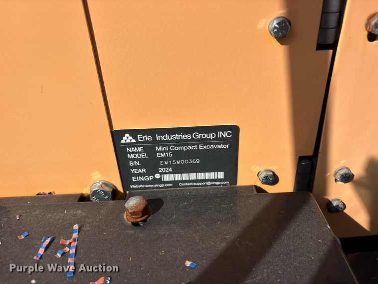 image for item ET0425 2024 Erie EM15 mini excavator