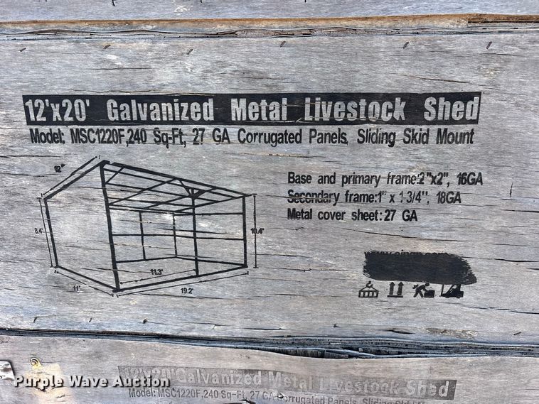 image for item ET0459 (4) 2024 Valley Pioneer MSC1220F livestock sheds