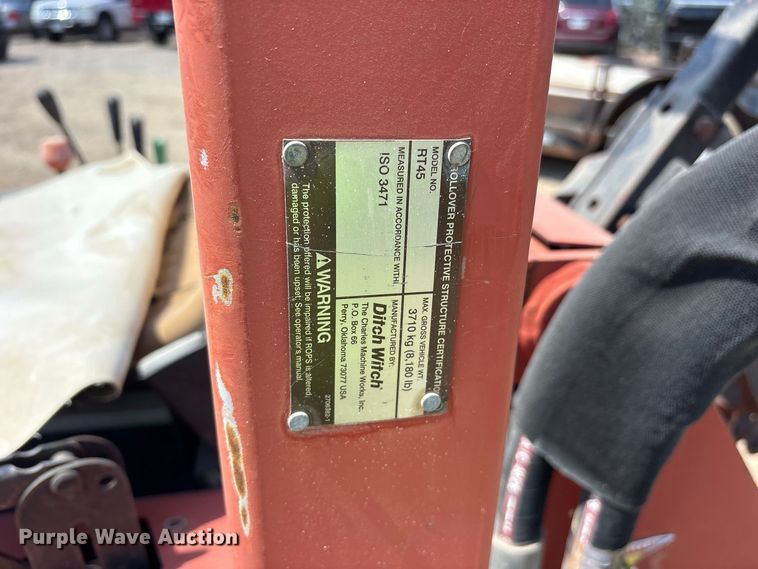 image for item ET0496 2015 Ditch Witch RT45 Trencher