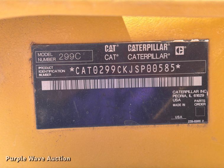 image for item EU5894 2009 Caterpillar 299C tracked skid steer loader
