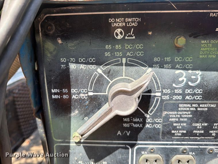 image for item EU5895 Miller Bobcat 225 welder/generator
