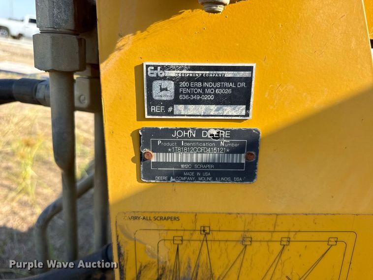 image for item EV6134 2015 John Deere 1812C scraper