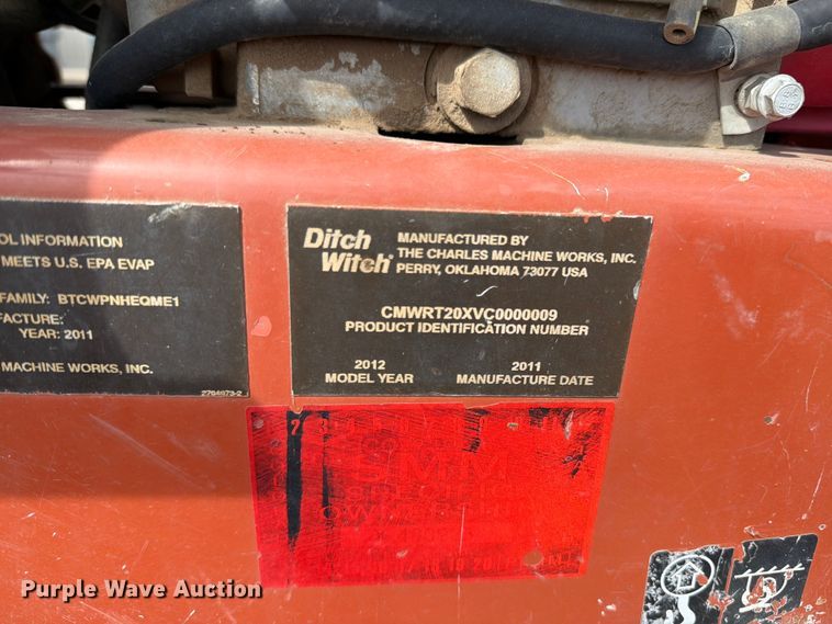 image for item EW1053 2012 Ditch Witch RT20 trencher