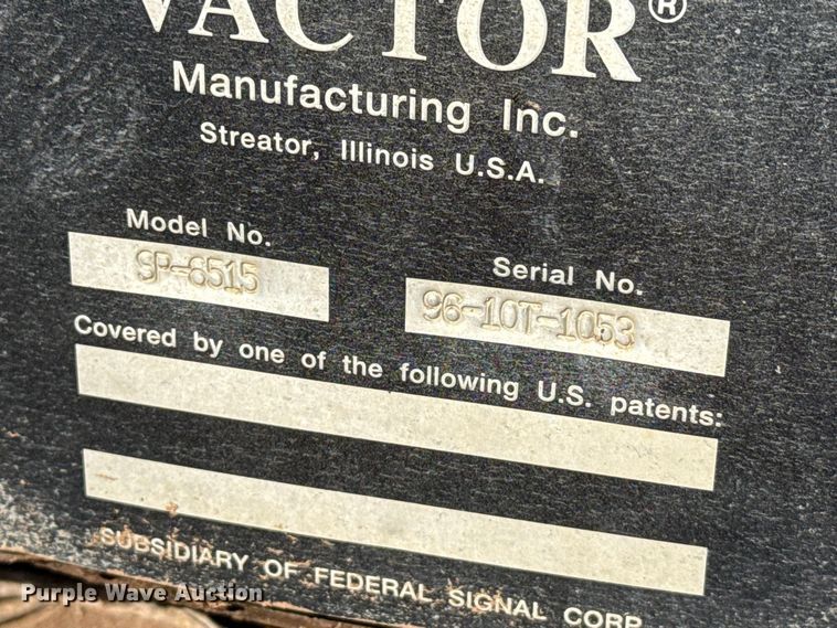 image for item EW4278 Vactor SP-6515 sewer jetter bed