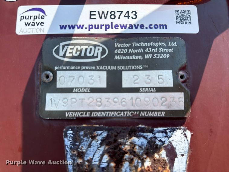 image for item EW8743 Vector Technologies, Ltd.  07031 vacuum excavator