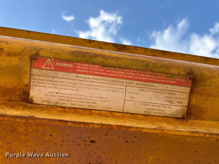 image for item EX0024 1981 Caterpillar 910 wheel loader