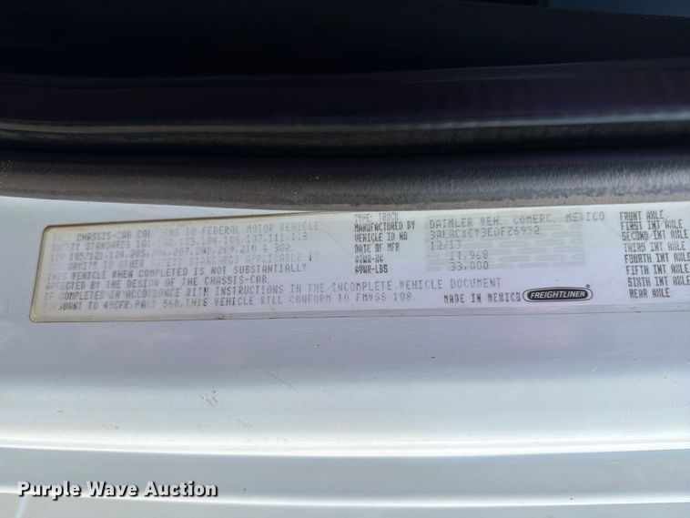 image for item FB4986 2014 Freightliner Business Class M2 fuel / lube truck
