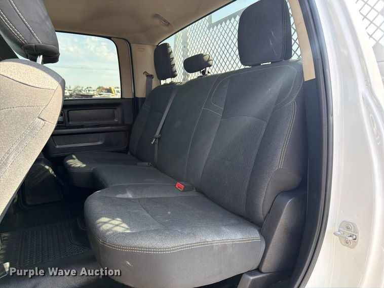 image for item FB5058 2019 RAM 3500 Heavy Duty Crew Cab utility bed pickup truck