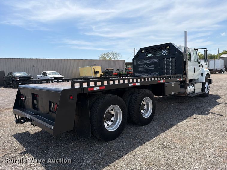 image for item FB5068 2015 International WorkStar 7400 Crew Cab flatbed truck