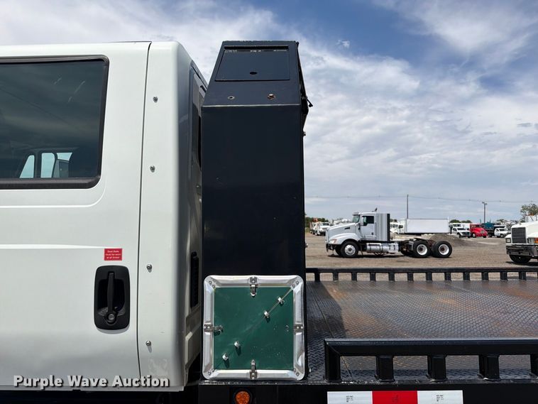 image for item FB5068 2015 International WorkStar 7400 Crew Cab flatbed truck