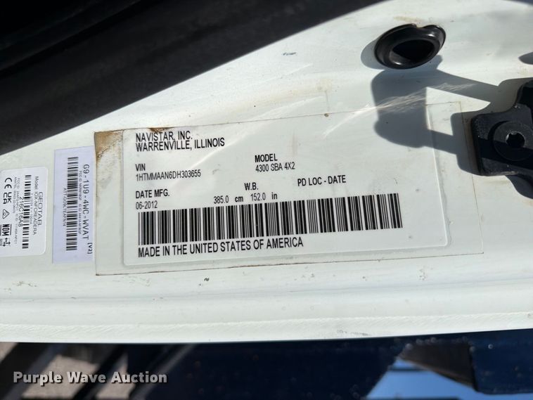 image for item FB5080 2013 International DuraStar 4300 dump truck