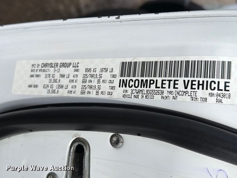 image for item FB5087 2013 RAM 5500 Heavy Duty Crew Cab utility / service truck