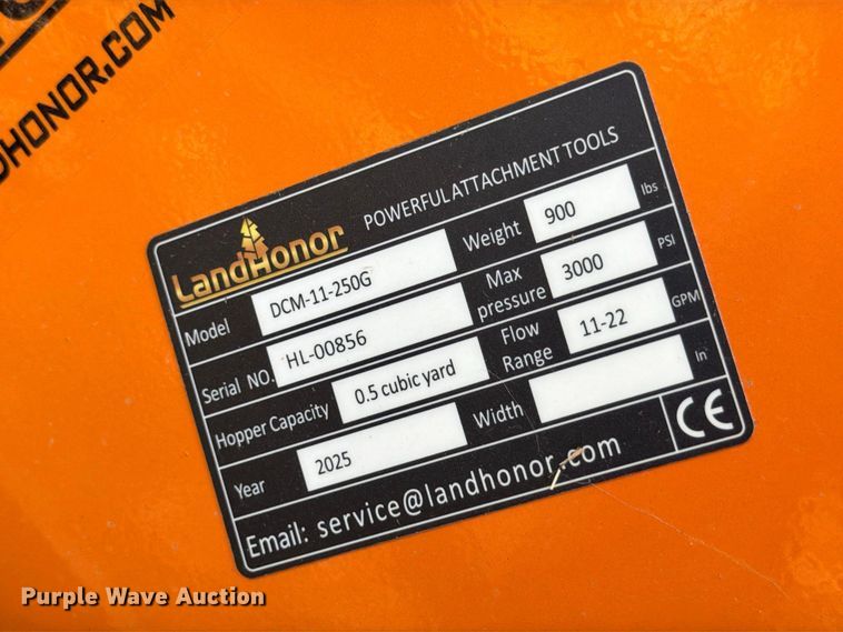 image for item FB8302 2025 LandHonor DCM-11-250G skid steer concrete mixer