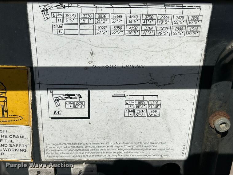 image for item FC2739 2005 Sterling Truck L9500 Series crane truck