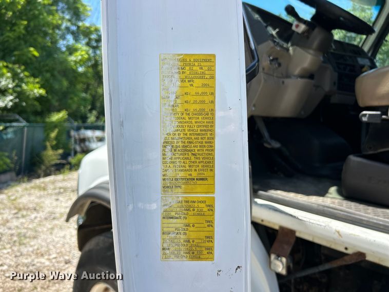 image for item FC2739 2005 Sterling Truck L9500 Series crane truck