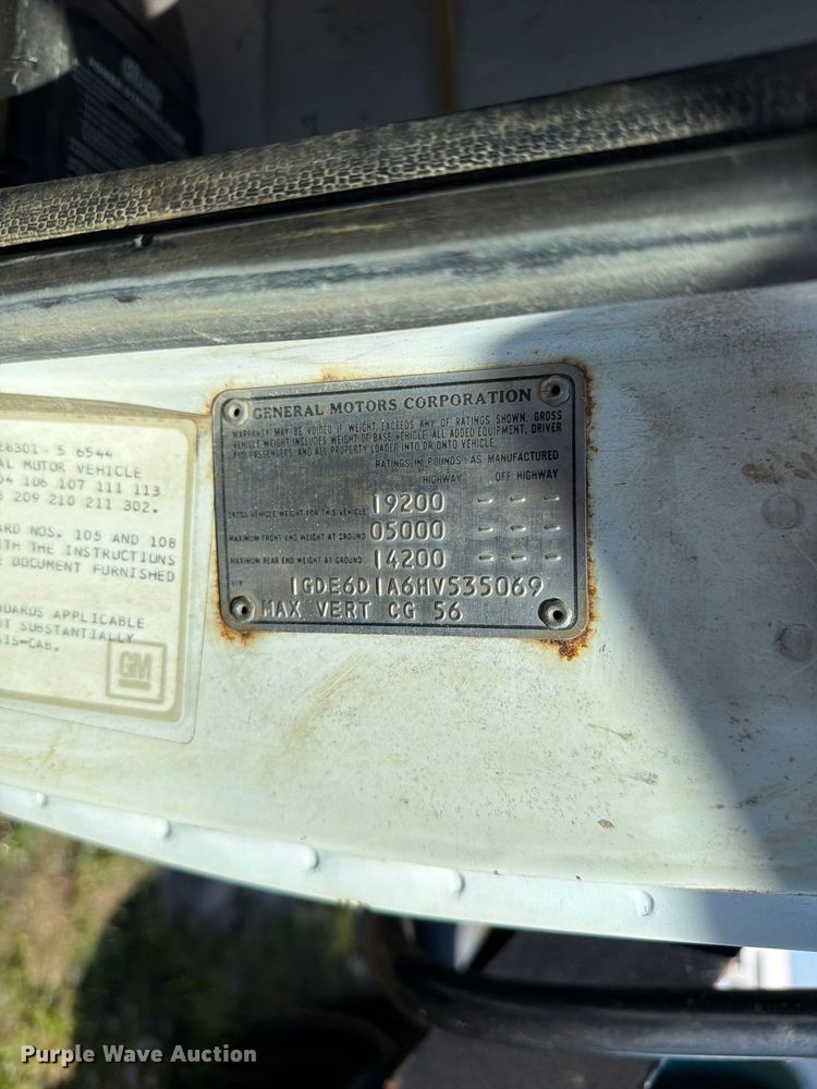 image for item FC3323 1987 GMC C6 dump truck