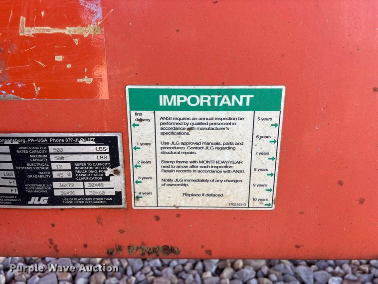 image for item FG0627 2006 JLG 660SJ boom lift