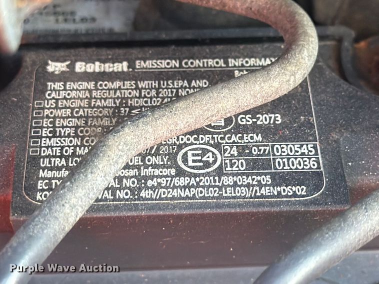 image for item FK3631 2018 Bobcat S550 skid steer loader
