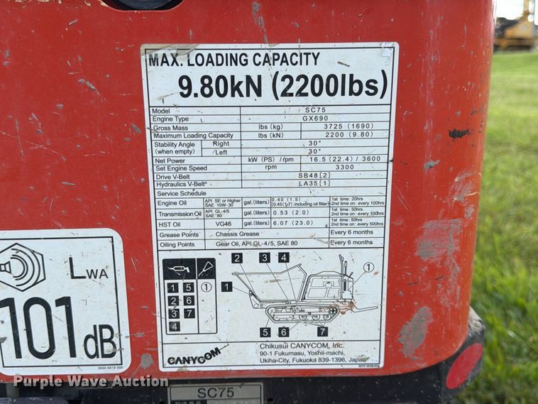 image for item FK3634 2021 Canycom SC75 concrete buggy