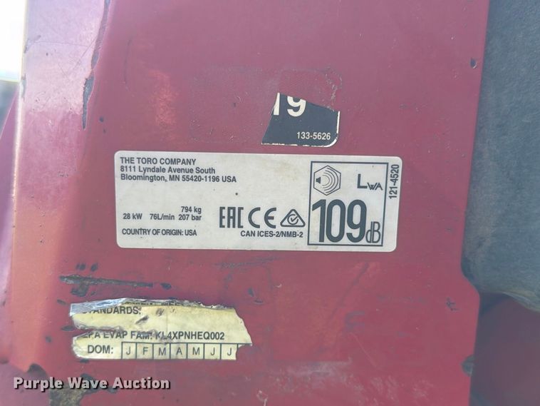 image for item FK3641 2019 Toro STX 38 stump grinder