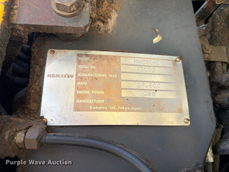 image for item FK4131 2002 Komatsu HM350-1 articulated haul truck