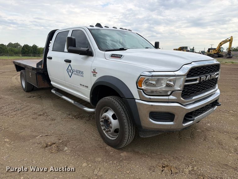 image for item FK5072 2019 RAM 5500 Heavy Duty Crew Cab flatbed truck