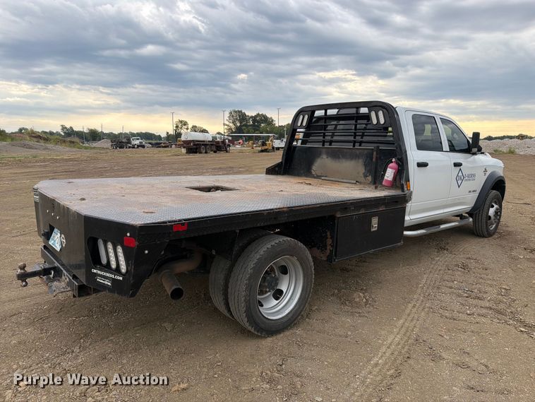 image for item FK5072 2019 RAM 5500 Heavy Duty Crew Cab flatbed truck