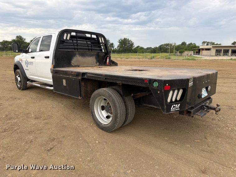 image for item FK5072 2019 RAM 5500 Heavy Duty Crew Cab flatbed truck
