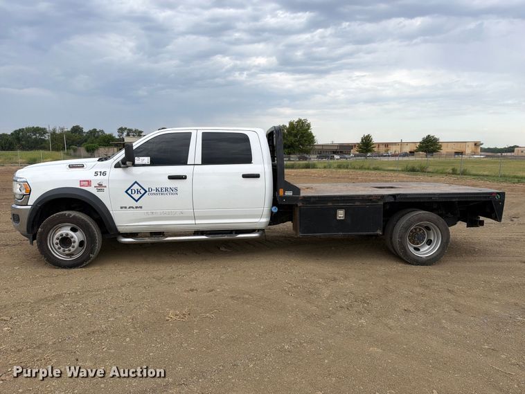 image for item FK5072 2019 RAM 5500 Heavy Duty Crew Cab flatbed truck