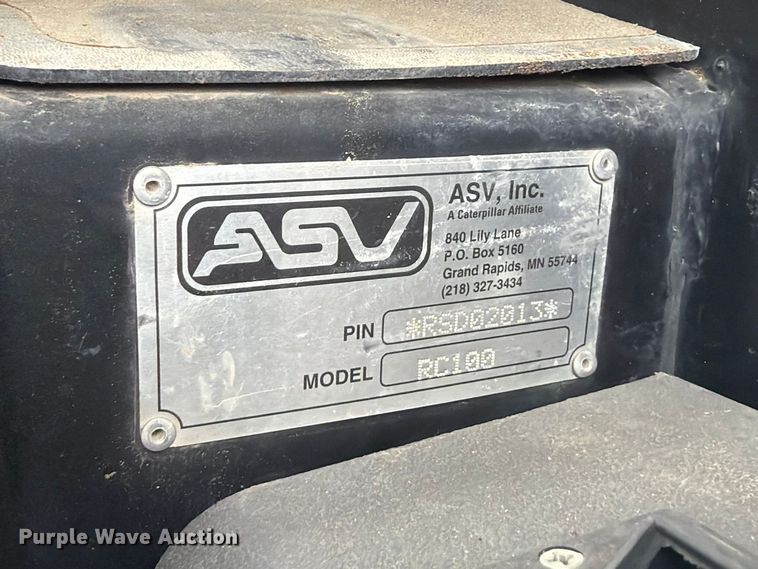 image for item FK5077 2006 ASV RC100 tracked skid steer loader