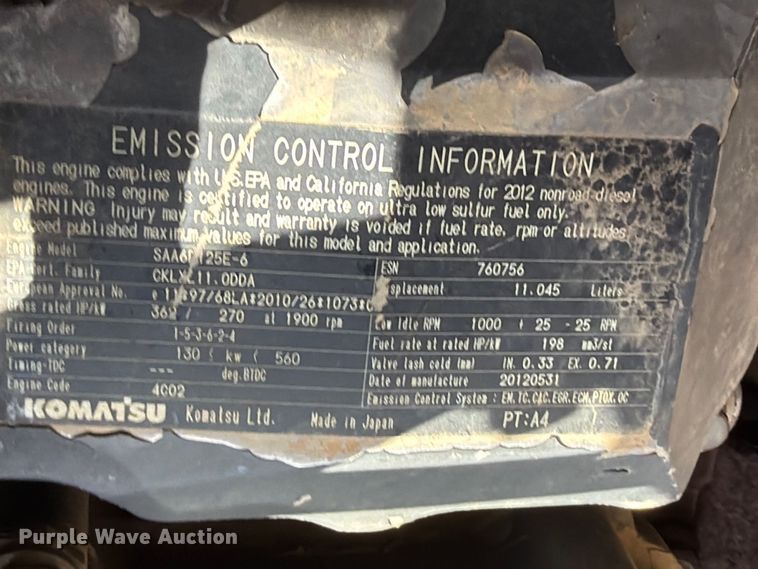 image for item FK5078 2013 Komatsu PC490LC-10 excavator
