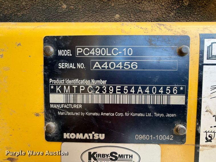 image for item FK5078 2013 Komatsu PC490LC-10 excavator