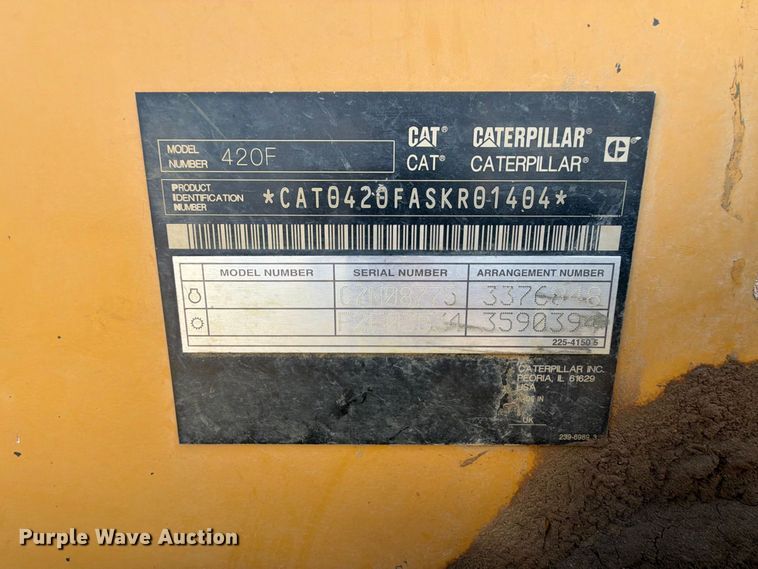 image for item FK5081 2013 Caterpillar 420F backhoe