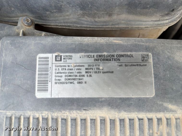image for item FK5086 2013 Chevrolet Silverado 2500HD Ext. Cab pickup truck